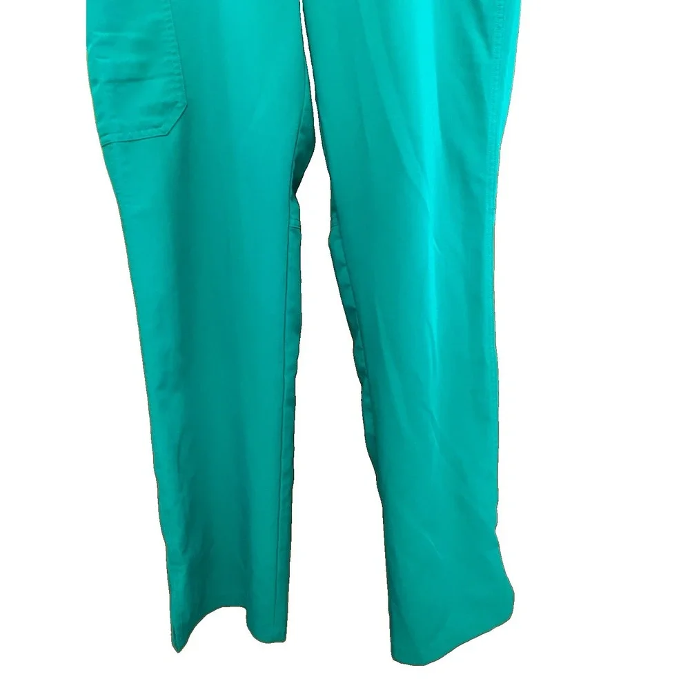 FIGS Technical Collection Womens Scrub Pants Green Sz Med/Tall